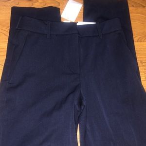 Navy blue slacks.